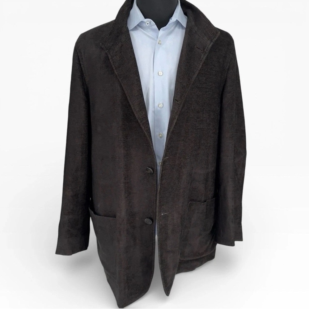 Ermenegildo Zegna Cashmere Blend Jacket XXL 56 Brown Corduroy Blazer Italy Men’s
